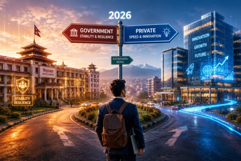 government job vs private job in Nepal 2026 comparison