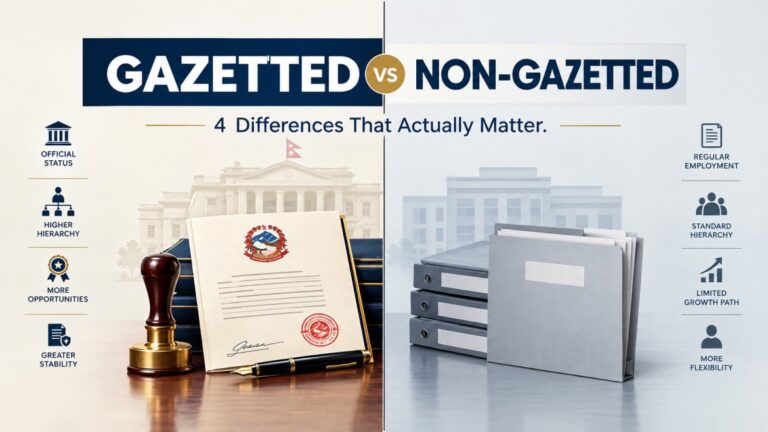Gazetted meaning in Nepali: gazetted vs non-gazetted post levels from Kharidar to Secretary